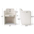Lot de 4 chaises de salle à manger modernes rembourrées avec accoudoirs, chaises de cuisine et de salle à manger à dossier semi-fermé, sièges de salle à manger contemporains - Panipeachy