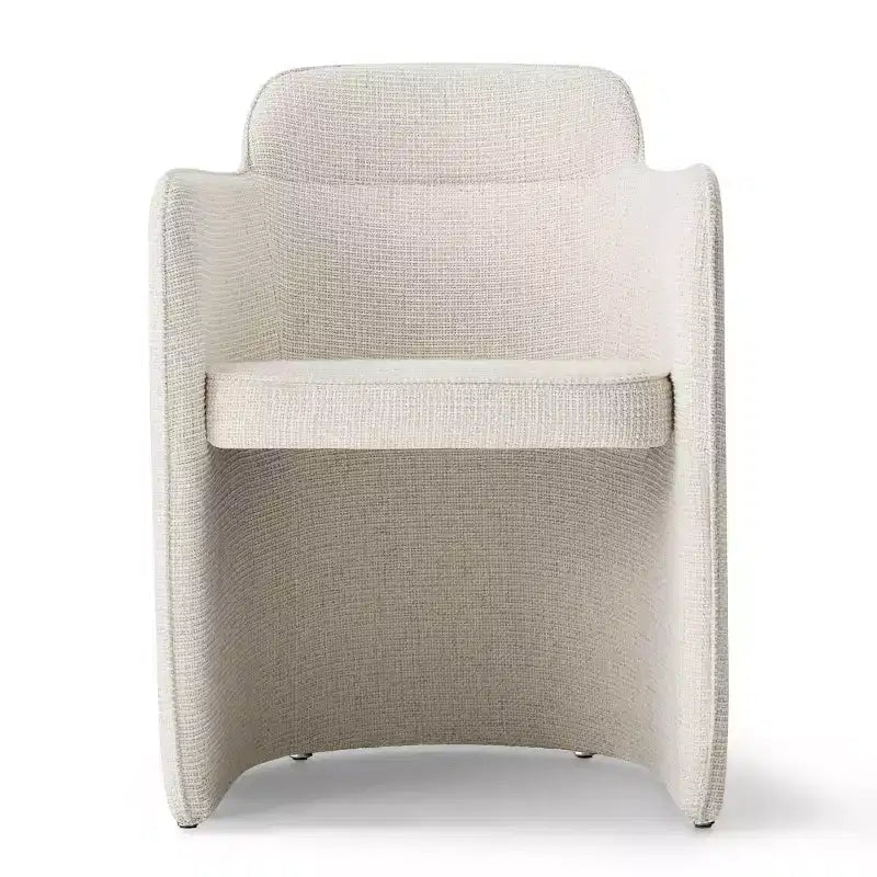 Lot de 4 chaises de salle à manger modernes rembourrées avec accoudoirs, chaises de cuisine et de salle à manger à dossier semi-fermé, sièges de salle à manger contemporains - Panipeachy