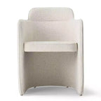 Lot de 4 chaises de salle à manger modernes rembourrées avec accoudoirs, chaises de cuisine et de salle à manger à dossier semi-fermé, sièges de salle à manger contemporains - Panipeachy