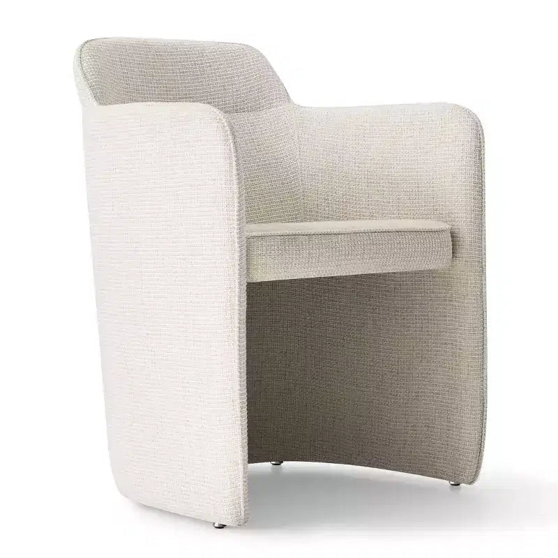 Lot de 4 chaises de salle à manger modernes rembourrées avec accoudoirs, chaises de cuisine et de salle à manger à dossier semi-fermé, sièges de salle à manger contemporains - Panipeachy