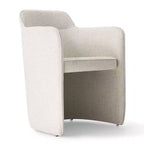 Lot de 4 chaises de salle à manger modernes rembourrées avec accoudoirs, chaises de cuisine et de salle à manger à dossier semi-fermé, sièges de salle à manger contemporains - Panipeachy