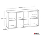 ClosetMaid 459000 Organisateur de rangement à 9 casiers robuste décoratif à dos ouvert, en gris graphite avec quincaillerie, pour placard, maison, bureau ou jouets