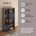 ClosetMaid 459000 Organisateur de rangement à 9 casiers robuste décoratif à dos ouvert, en gris graphite avec quincaillerie, pour placard, maison, bureau ou jouets