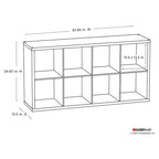 ClosetMaid 459000 Organisateur de rangement à 9 casiers robuste décoratif à dos ouvert, en gris graphite avec quincaillerie, pour placard, maison, bureau ou jouets