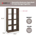 ClosetMaid 459000 Organisateur de rangement à 9 casiers robuste décoratif à dos ouvert, en gris graphite avec quincaillerie, pour placard, maison, bureau ou jouets