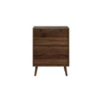GDFStudio Vittorio Commode Moderne en Bois 24 avec 3 Tiroirs et Boutons en Métal