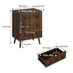 GDFStudio Vittorio Commode Moderne en Bois 24 avec 3 Tiroirs et Boutons en Métal