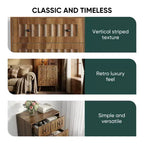 GDFStudio Vittorio Commode Moderne en Bois 24 avec 3 Tiroirs et Boutons en Métal