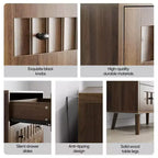 GDFStudio Vittorio Commode Moderne en Bois 24 avec 3 Tiroirs et Boutons en Métal