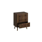 GDFStudio Vittorio Commode Moderne en Bois 24 avec 3 Tiroirs et Boutons en Métal