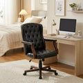 Executive Wingback Office Chair, Ergonomic Faux Leather Computer Desk Chair with Lumbar Support, Adjustable Swivel Task Seating for Home Office