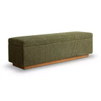 Banc de rangement capitonné moderne de 60 po, banc de bout de lit pour chambre à coucher, banc d'entrée en tissu avec rangement caché et cadre en bois - Panipeachy
