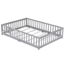 MAYEERTY King Bed Frame Noise-Free Design No Box Spring Needed Heavy-Duty Metal