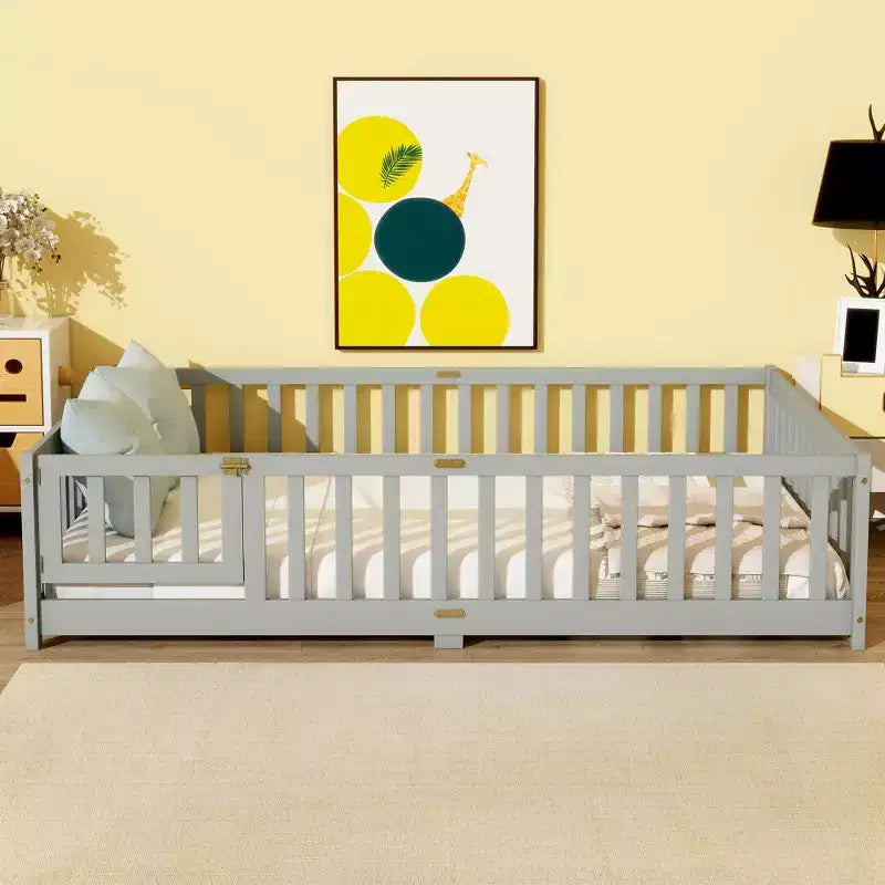 MAYEERTY King Bed Frame Noise-Free Design No Box Spring Needed Heavy-Duty Metal