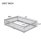 MAYEERTY King Bed Frame Noise-Free Design No Box Spring Needed Heavy-Duty Metal