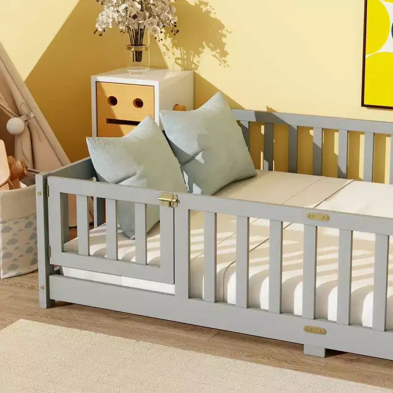 MAYEERTY King Bed Frame Noise-Free Design No Box Spring Needed Heavy-Duty Metal