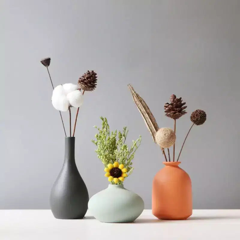 Vases en céramique NotArt Nordic Macaron – Décoration givrée et étanche pour la maison et le bureau, idéal pour