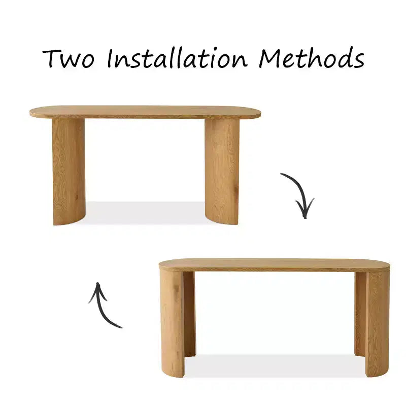 60 Table Console Ovale Moderne pour Entrée, Table Basse Motif Bois avec Pieds en C, Table de Couloir pour Salon, Foyer ou Derrière le Canapé-Panipeachy
