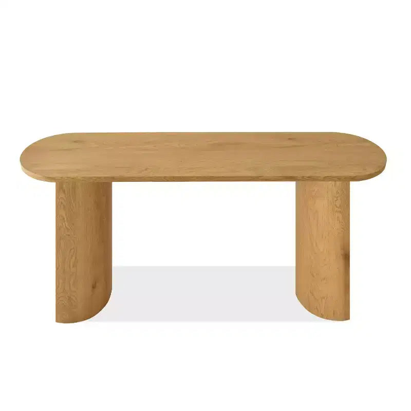 60 Table Console Ovale Moderne pour Entrée, Table Basse Motif Bois avec Pieds en C, Table de Couloir pour Salon, Foyer ou Derrière le Canapé-Panipeachy