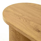 60 Table Console Ovale Moderne pour Entrée, Table Basse Motif Bois avec Pieds en C, Table de Couloir pour Salon, Foyer ou Derrière le Canapé-Panipeachy