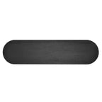 60 Table Console Ovale Moderne pour Entrée, Table Basse Motif Bois avec Pieds en C, Table de Couloir pour Salon, Foyer ou Derrière le Canapé-Panipeachy