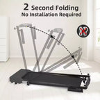 NAYSAYE Tapis de Course Pliable à Domicile, Équipement d'Exercice Multifonctionnel pour la Marche et la Course, Noir, 49.2*23.6*42.9