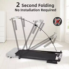 Tapis Roulant Pliable NAYSAYE, Équipement d'Exercice Multifonctionnel pour la Marche et la Course, Gris, 49.2*23.6*42.9