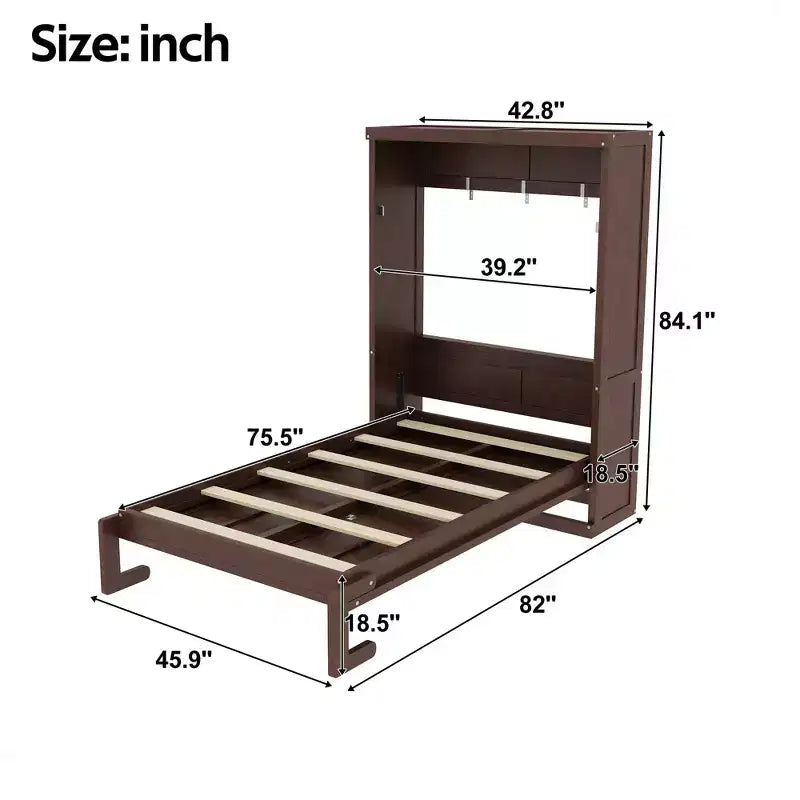 Luxystar Modern Folding Murphy Bed for Apartment, Living Room and Guest Room