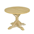 GDFStudio Zayd 6 Piece Dining Set with Extendable Pedestal Table, Ladder Back Chairs and Bench