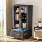 Karl Home29.53In. Wide 1 -Drawer File Cabinet with show cabinet