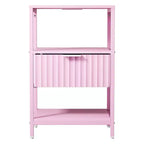 Karl Home 15 Inches Wide Nightstand with 1 Drawer 2 Shelves and US Power Outlet