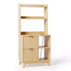 Karl HomeWood Grain P2 MDF Particleboard 2 Drawer Filing Cabinet With Shelves