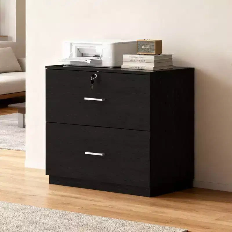 Karl Home2 Wide Drawer File Cabinet Flat Panel Design Single Lock