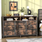 Karl Home 55 Inch Modern Non-woven 9 Drawer Organizer Cabinet Steel Frame