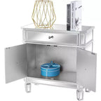 Karl Home 27.56 Inch One Drawer Two Door Mirrored Dresser