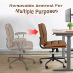 GDFStudio Irene Modern 360 Swivel Adjustable Height 90 to135 Inclined Faux Leather Upholstered Office Chair