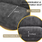 Dyonery Cloud Modular Sectional Sofa Couch with Ottomans,L/U-Shaped Couch,Minimalist Wide Deep Seat Comfy Convertible Couches for LivingRoom