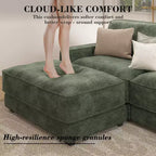 Dyonery Cloud Modular Sectional Sofa Couch with Ottomans,L/U-Shaped Couch,Minimalist Wide Deep Seat Comfy Convertible Couches for LivingRoom