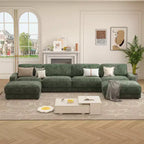 Dyonery Cloud Modular Sectional Sofa Couch with Ottomans,L/U-Shaped Couch,Minimalist Wide Deep Seat Comfy Convertible Couches for LivingRoom