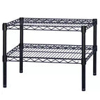 12d x 14h Black Wire Shelving w/ 2 Shelves