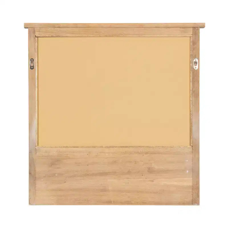 Miroir mural en bois Kate and Laurel Stallard avec crochets, naturel, 24x24