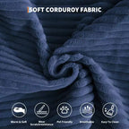 Modern 79 Corduroy Futon Sofa Bed for Small Spaces, 5-in-1 Convertible Sleeper Couch with Removable Armrests & Pillows