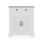 Set of 2 Wood Sideboard Cabinet, Storage Buffet with 2 Drawers & 2 Doors for Living Room Kitchen Dining Room