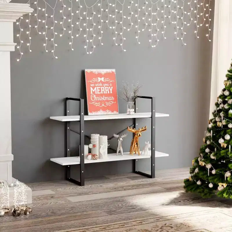 vidaXL Book Cabinet White Engineered wood, metal Book Cabinet
