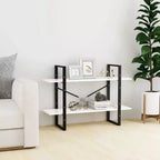 vidaXL Book Cabinet White Engineered wood, metal Book Cabinet