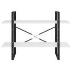 vidaXL Book Cabinet White Engineered wood, metal Book Cabinet