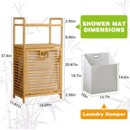Panier à linge GDFStudio Petty en bambou avec étagère