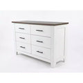 6 Drawer Dresser for Bedroom, Farmhouse Wood Chest of Drawers with Metal Slides, Capacity Storage Cabinet for Nursery Living Room Entryway, White