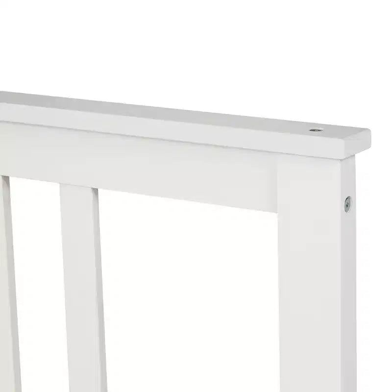 FAMYYT Lit plateforme en bois jumeau ? Avec tête de lit et pied de lit, assemblage facile, blanc
