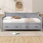 FAMYYT Twin Size Daybed?With 2 Large Drawers, Easy Assembly